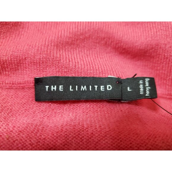 Womens Pink Off-Shoulder Sweater By The Limited Size L Cashmere - Picture 8 of 8